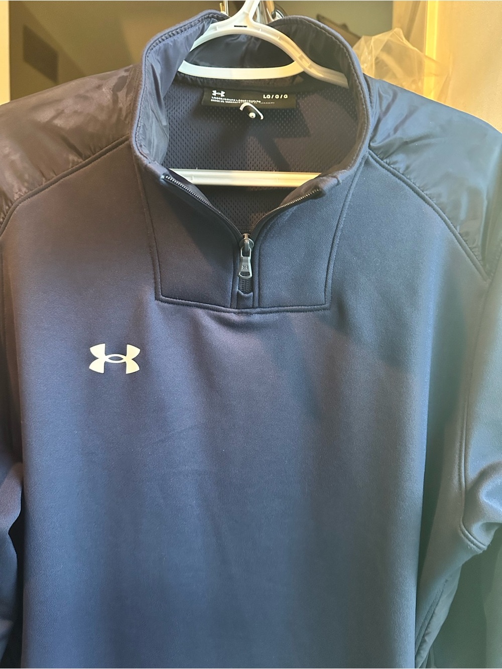 Under Armour Men's UA Command Quarter-Zip Pullover Navy Blue - Picture 3 of 10